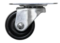 Møbelhjul dreibart med plate svart 30 mm