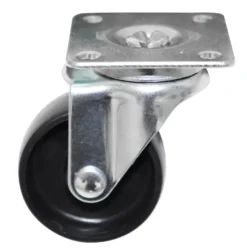 Møbelhjul dreibart med plate svart 50 mm