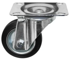 Møbelhjul dreibart med plate svart 80 mm