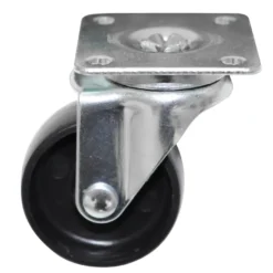 Møbelhjul dreibart med plate svart 40 mm
