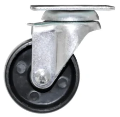 Møbelhjul dreibart med plate svart 40 mm
