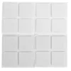 Møbelknotter selvklebende 25 x 25 mm hvit - 16 stk.
