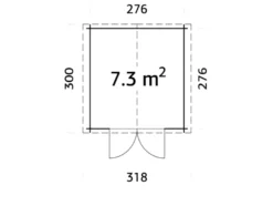 Palmako redskapsbod Petra 2 – 296 x 296 cm