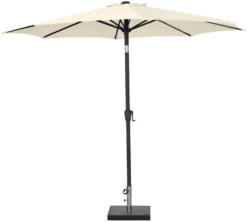 Parasoll Arizona beige m/sveiv og tilt Ø300 - Sunlife®