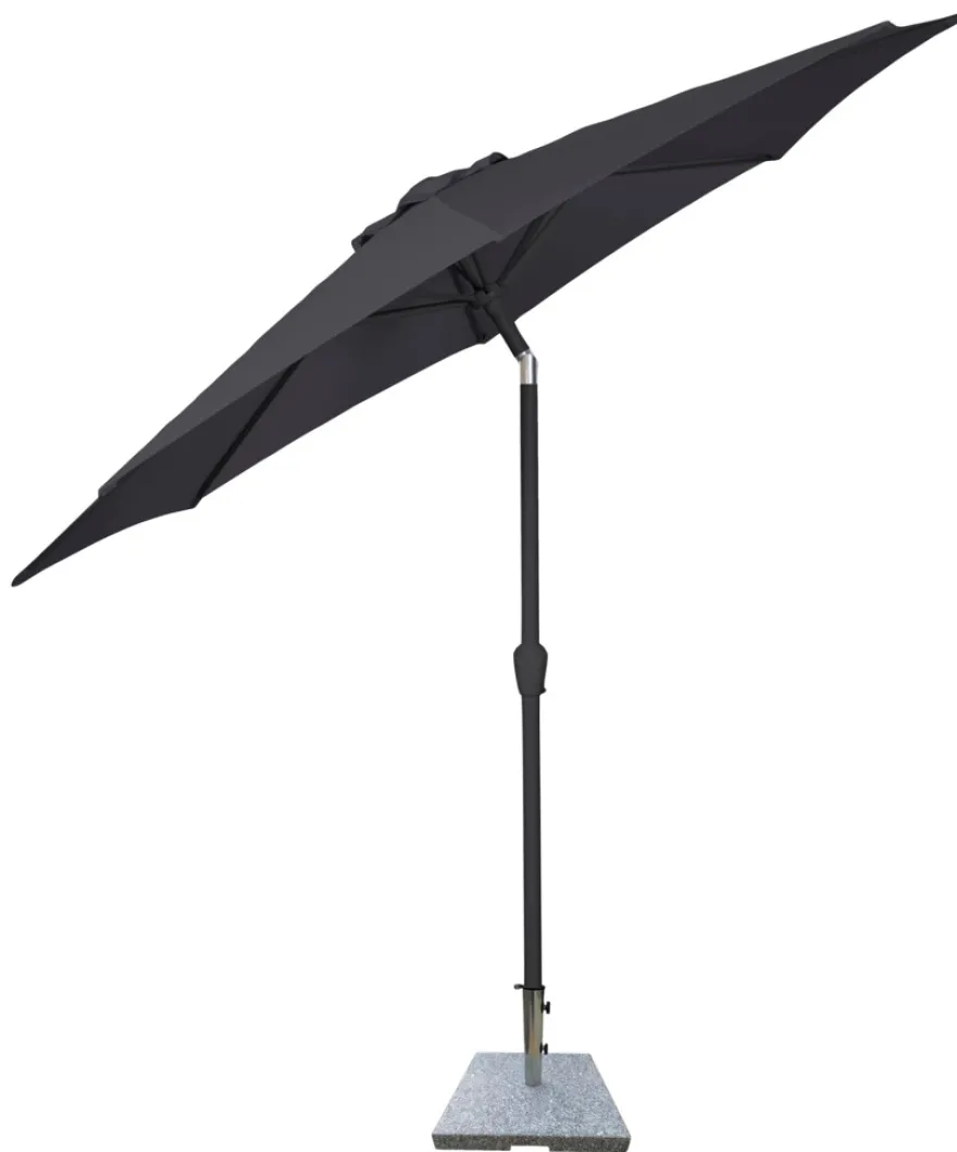 Parasoll Arizona svart m/sveiv & tilt svart Ø300 - Sunlife®