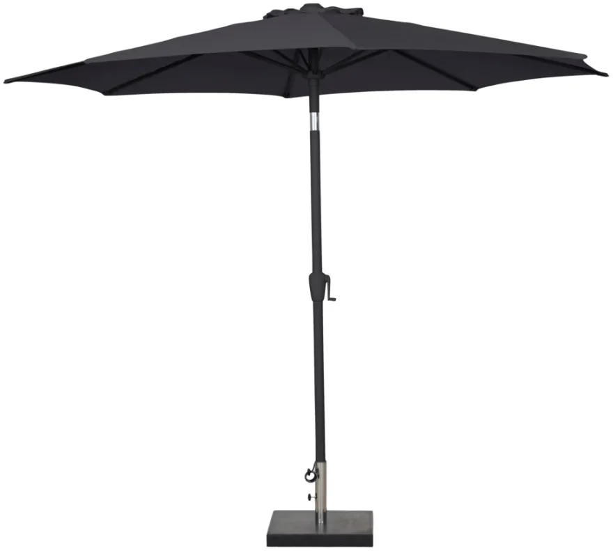 Parasoll Arizona svart m/sveiv & tilt svart Ø300 - Sunlife®