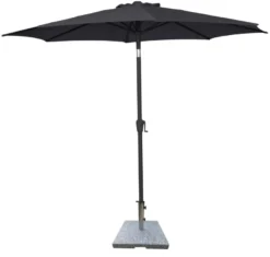 Parasoll Arizona svart m/sveiv & tilt svart Ø300 - Sunlife®