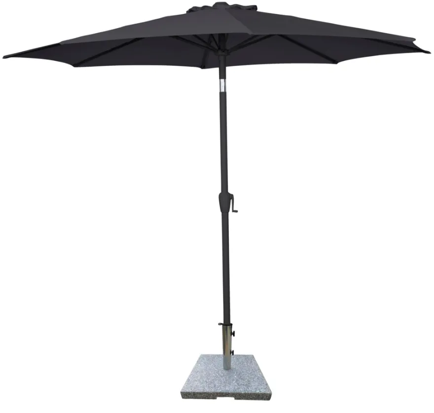 Parasoll Arizona svart m/sveiv & tilt svart Ø300 - Sunlife®