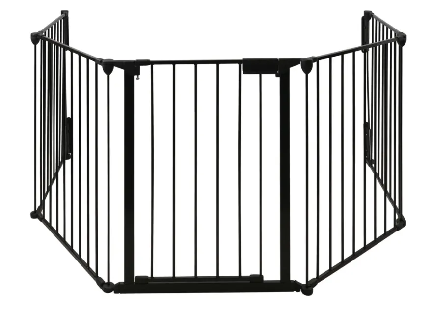 Peisgitter svart 5-delt 135 x 72,5 x 115 cm - Glöd
