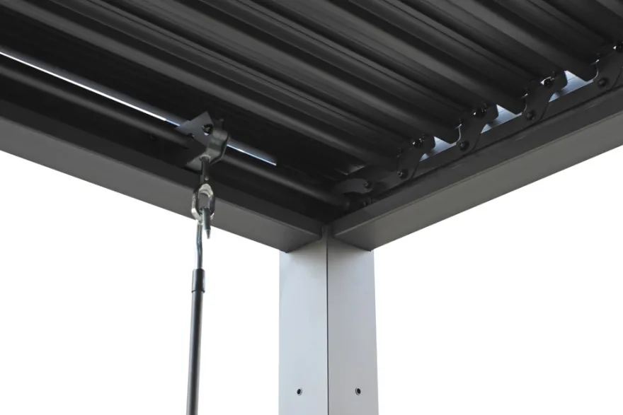 Pergola 3 x 3 x 2,3 meter mørkegrå
