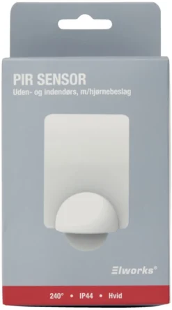 PIR-sensor 240° innendørs/utendørs hvit – Elworks