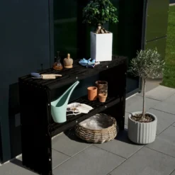 Plantebord svart 115 × 32 × 80 cm