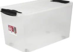 Plast1 oppbevaringsboks m/lokk klar - SystemBox 80