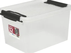 Plast1 oppbevaringsboks m/lokk klar - SystemBox 32