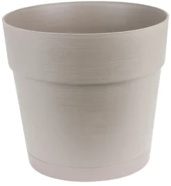 Plastpotte varm grå Ø38 cm
