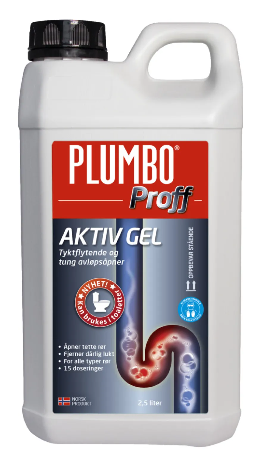 Plumbo avløpsåpner proff aktiv gel 2,5 liter