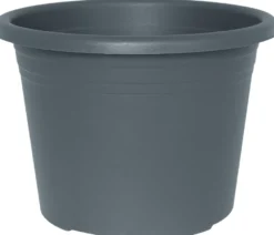 Potte Cylindro plast grå Ø25 cm