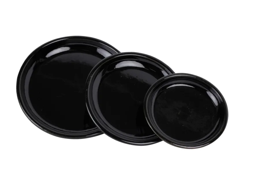 Pottefat blank svart Ø31 cm