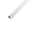 Profillist/plakatlist trekantet hvit pvc - 1 meter