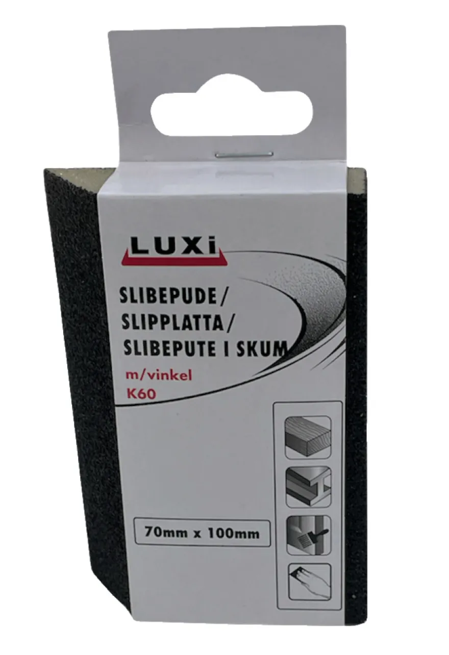 Slipesvamp m/vinkel korn 60, 70 x 100 mm - Luxi