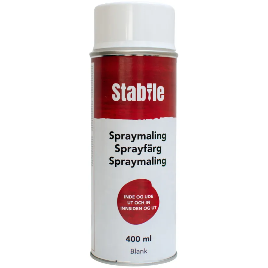 Spraymaling hvit blank 400 ml - Stabile