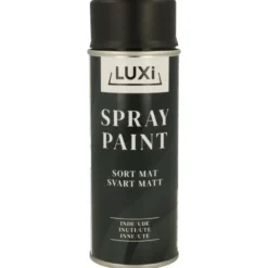 Spraymaling svart matt 400 ml - Luxi