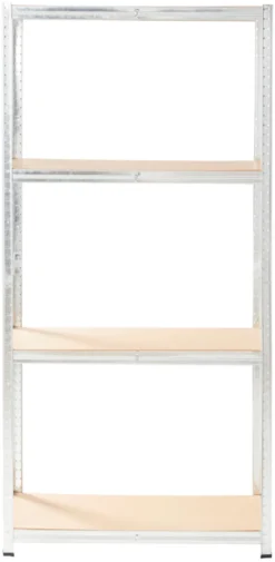 Stålreol m/4 hyller - 90 x 190 x 40 cm