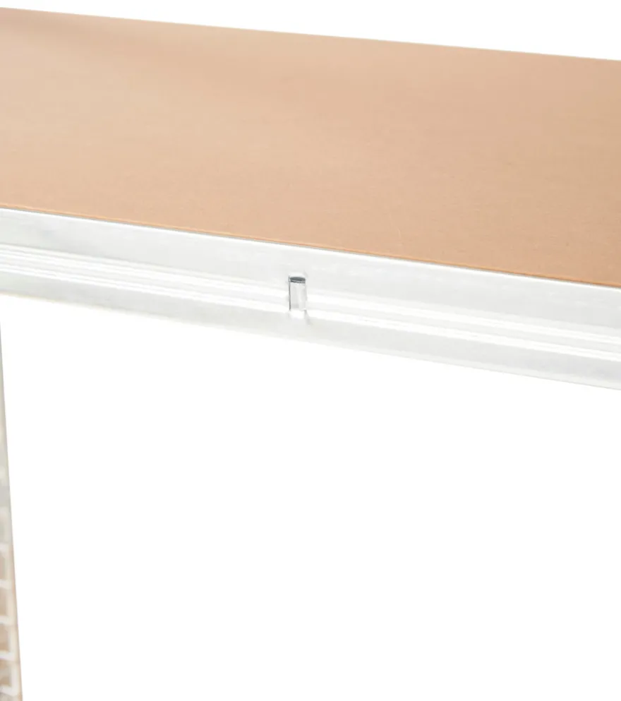 Stålreol m/4 hyller - 90 x 190 x 40 cm