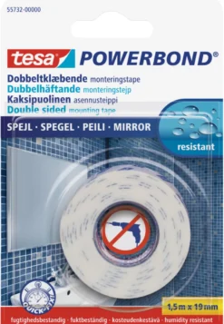 Tesa Powerbond Speil monteringstape 19 mm x 1,5 meter