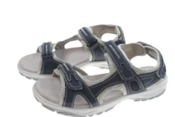 Trekkingsandaler dame i denimfarget skinn str. 39