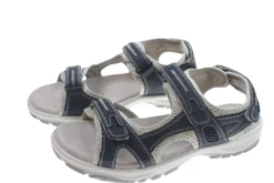 Trekkingsandaler dame i denimfarget skinn str. 37