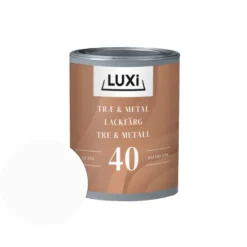 Tre- & metallmaling hvit 0,75 liter - Luxi