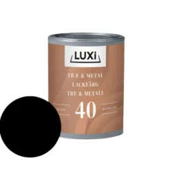 Tre- & metallmaling svart 0,75 liter - Luxi