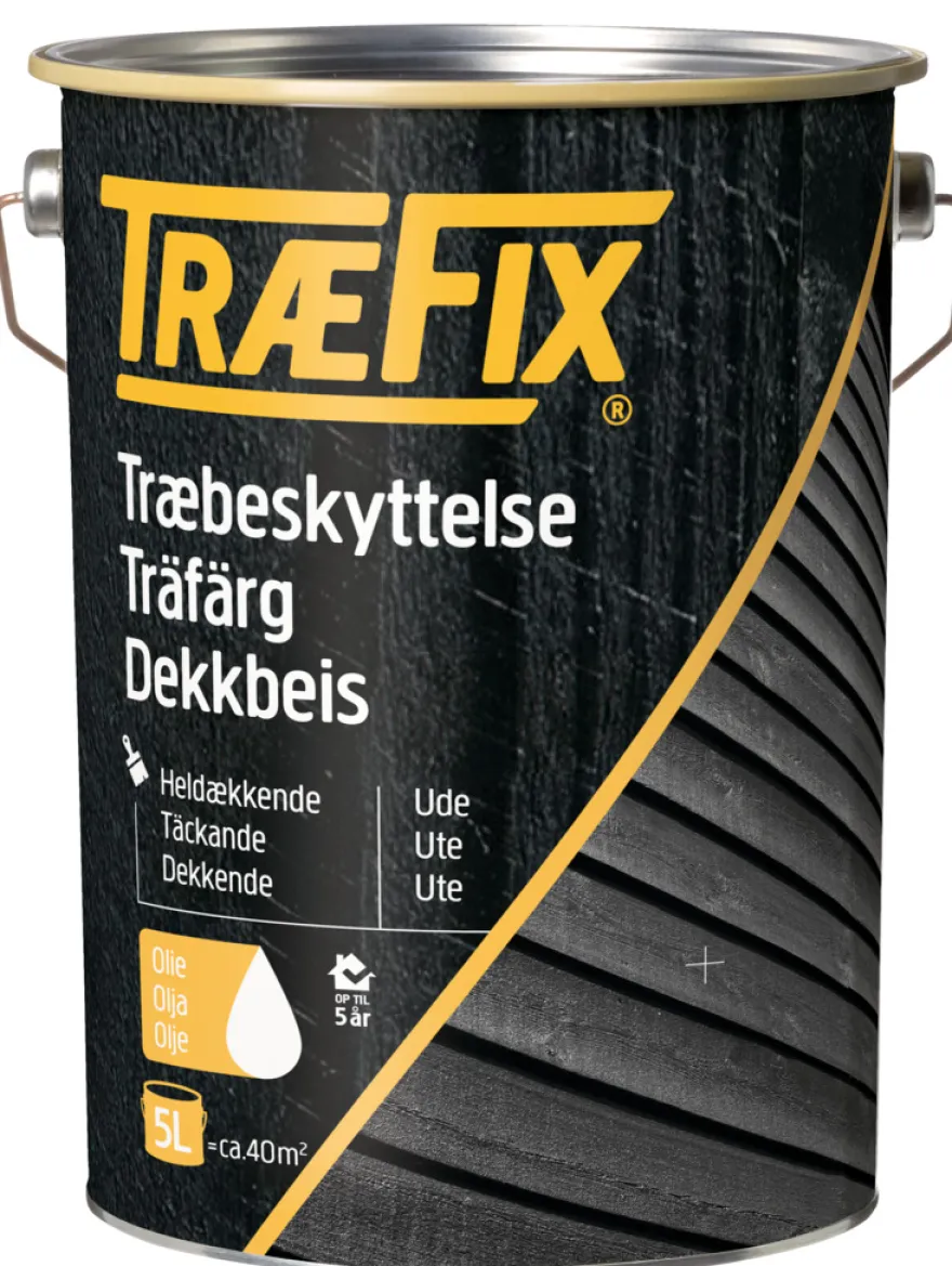 Træfix dekkbeis oljebasert renhvit 5 liter