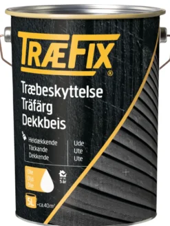 Træfix dekkbeis oljebasert svart 5 liter