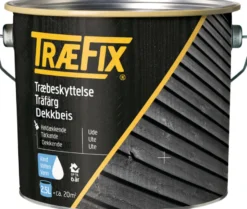 Træfix dekkbeis vannbasert svart 2,5 liter