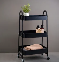 Trillebord med 3 hyller svart 44 x 30 x 79 cm - DAY