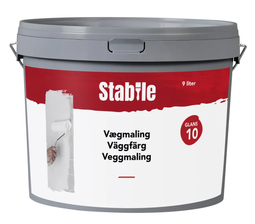 Veggmaling 10 hvit 9 liter - Stabile