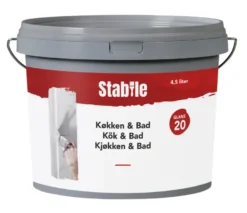 Veggmaling kjøkken/bad motehvit 5 liter Stabile