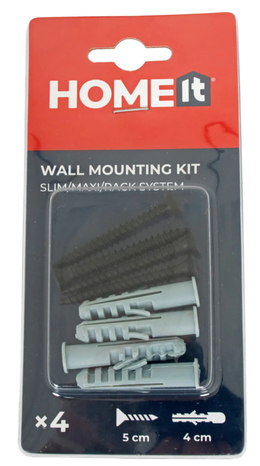 Veggmonteringssett t/Rack/Maxi/Slim svart