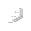 Vinkelbeslag 40 x 40 x 15 mm - 2 stk.