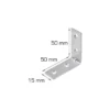 Vinkelbeslag 50 x 50 x 15 mm - 2 stk.