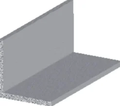 Vinkellist aluminium - 25 x 25 mm x 1 meter