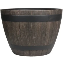 Whiskytønne i trelook Ø45 x H32 cm