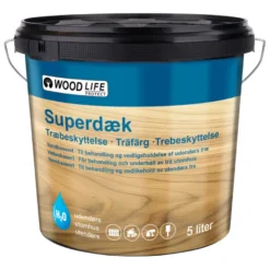 Woodlife Superdekk hvit trebeskyttelse 5 liter